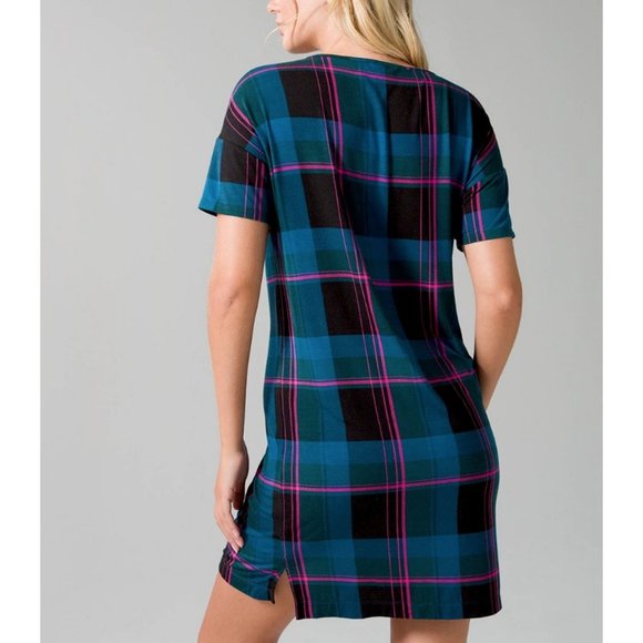 SOMA COOL NIGHTS Modern Sleep Night Shirt PJ Gown Plaid Green SMALL & MEDIUM $46 - Picture 4 of 10